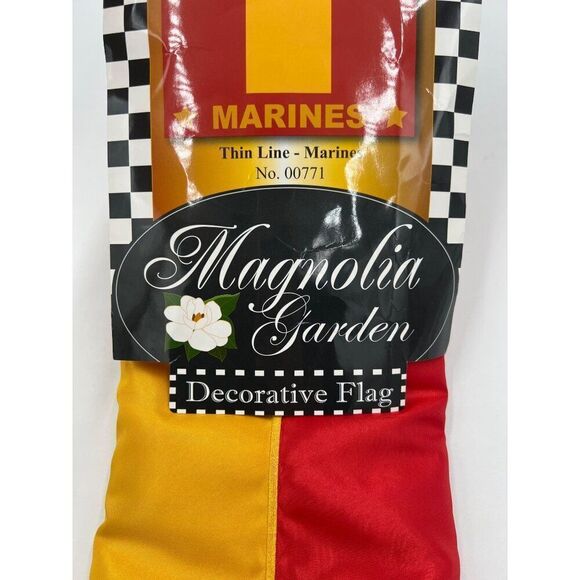 Magnolia Garden Marines Thin Line Decorative House Flag 29" x 42" - Picture 2 of 7